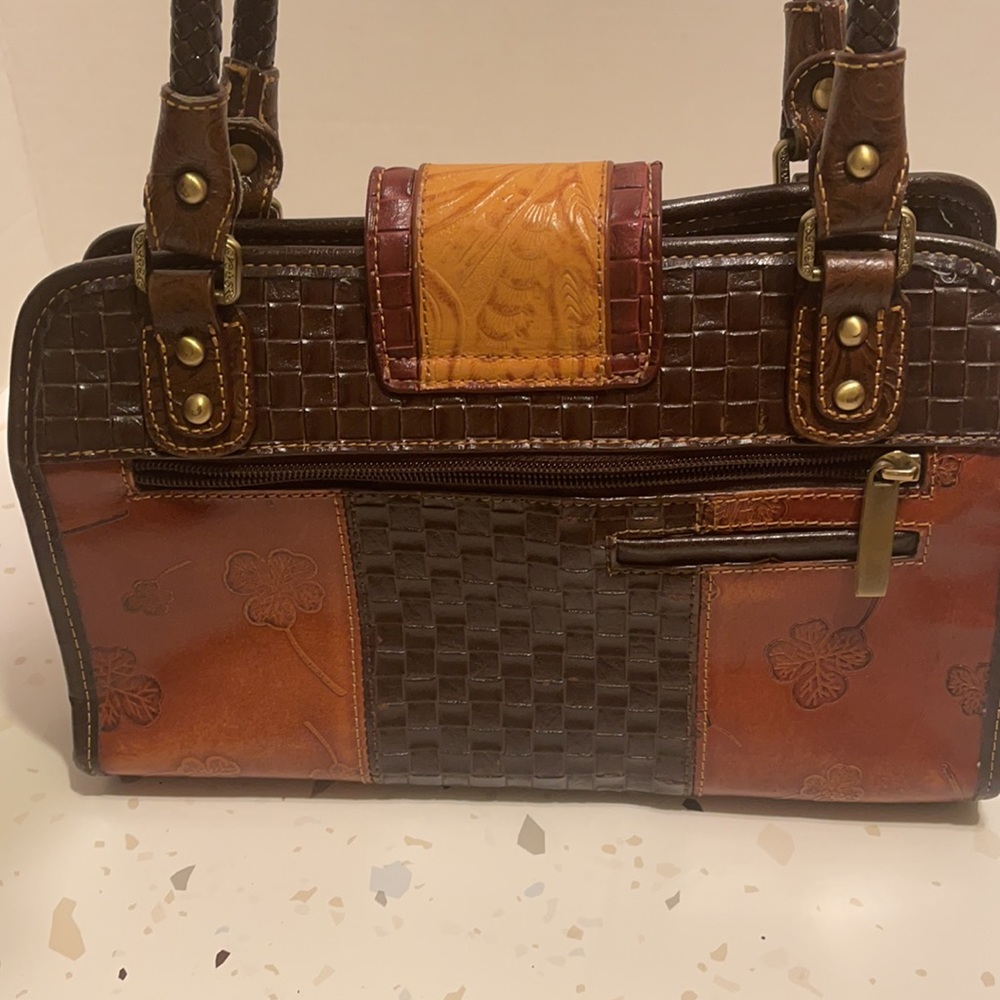 Wester Multi Texture Embossed Leather Patchwork S… - image 4